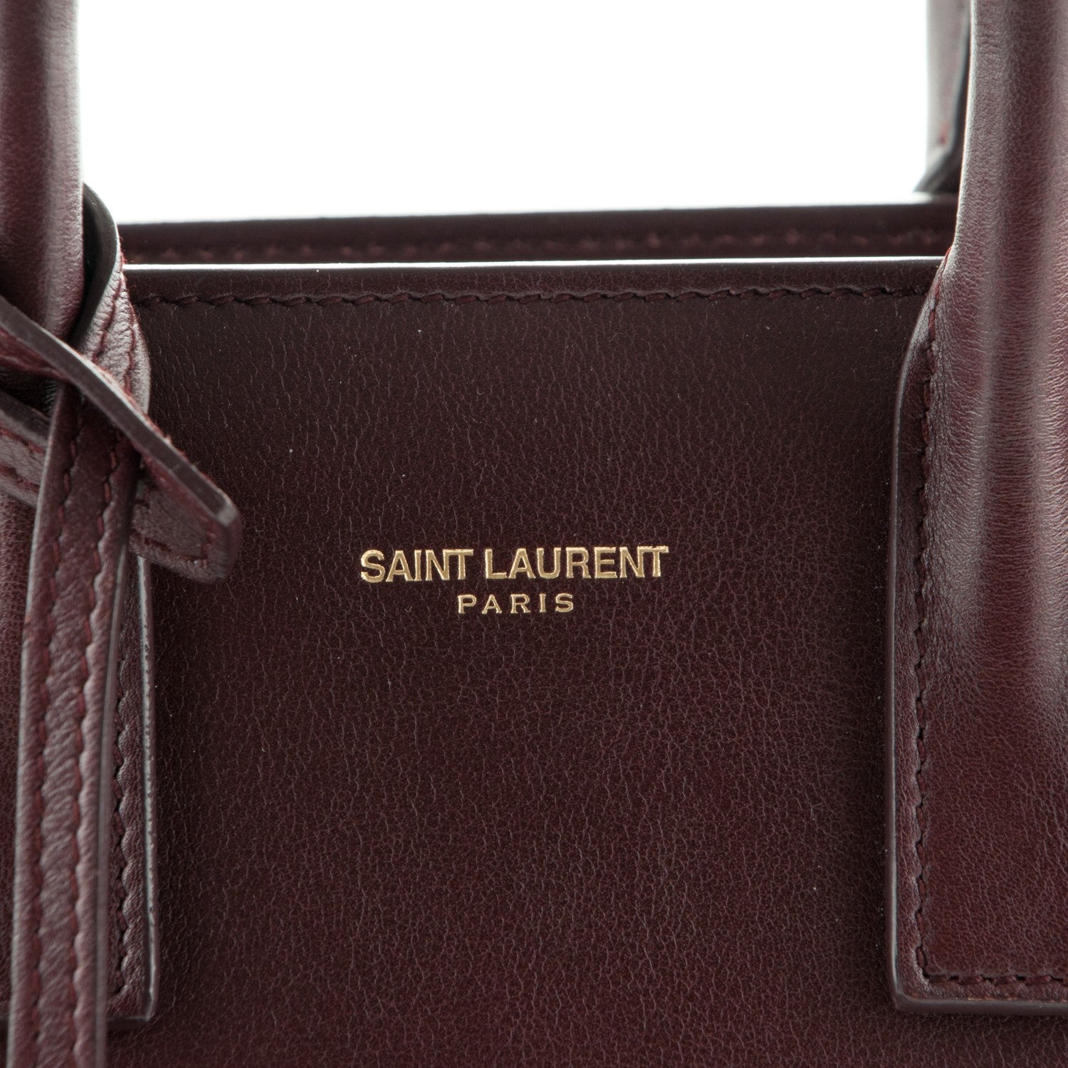 Saint Laurent Calfskin Nano Sac De Jour Dark Amaranto 6 of 6