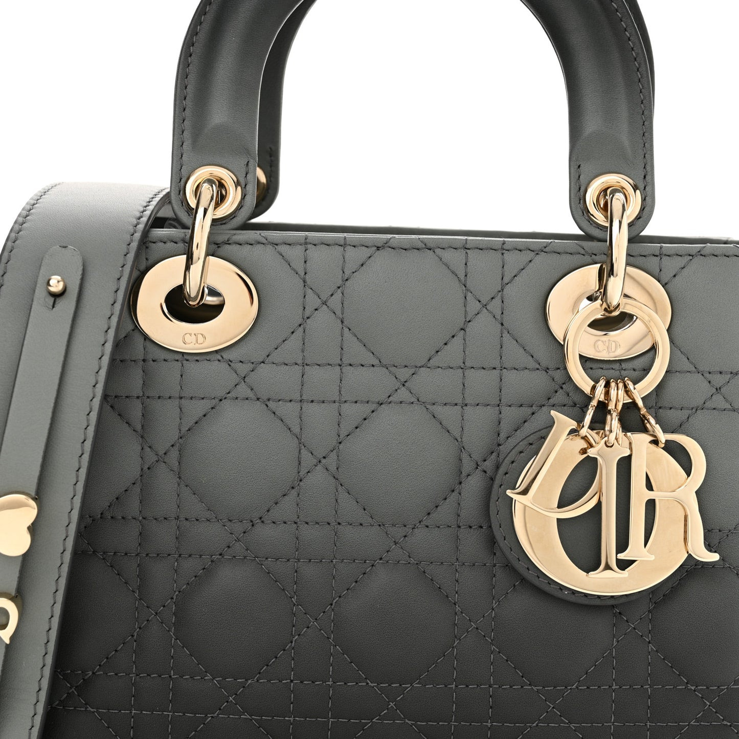 Lambskin Cannage Gradient Small My ABCDior Lady Dior Grey