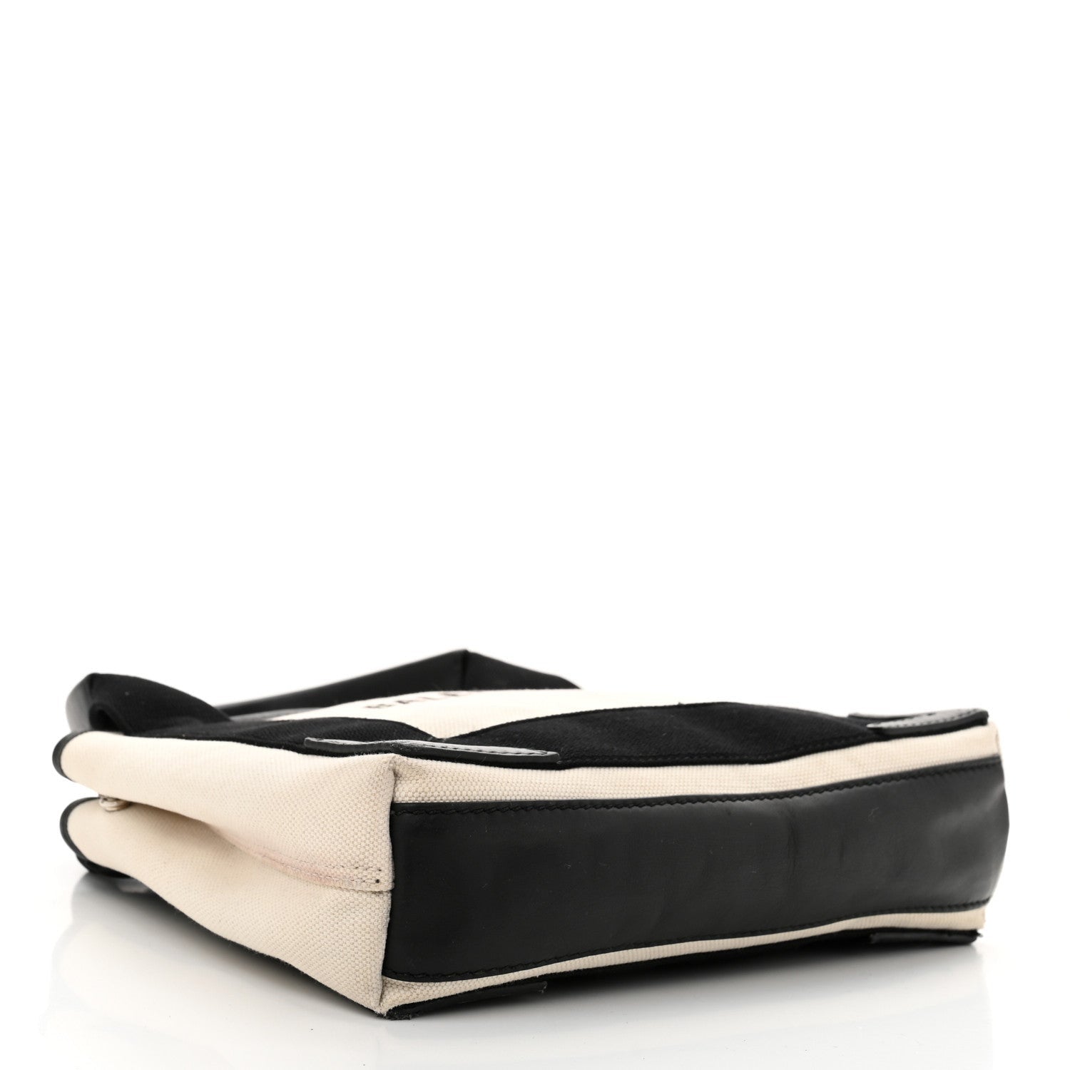 Balenciaga Cotton Canvas Calfskin Navy Cabas XS Natural Black 5 of 7