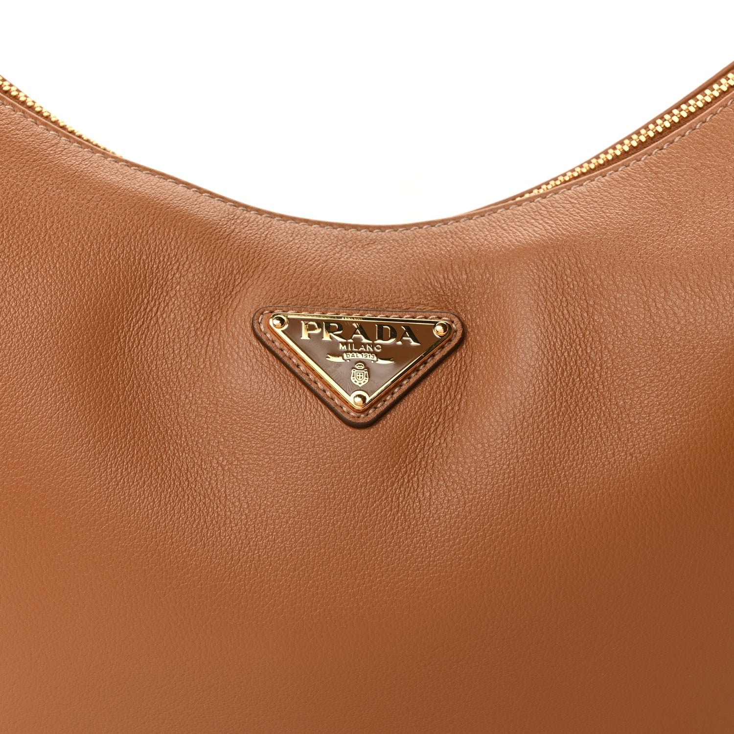 Prada Soft Calfskin Large Shoulder Bag  Caramel 6 of 8