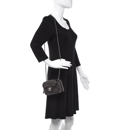 Chanel Metallic Lambskin Stitched New Mini Flap Grey 2 of 9