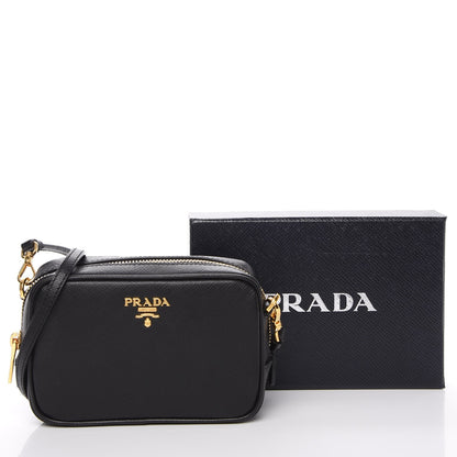 Prada Saffiano Mini Camera Crossbody Bag Nero Black 10 of 10