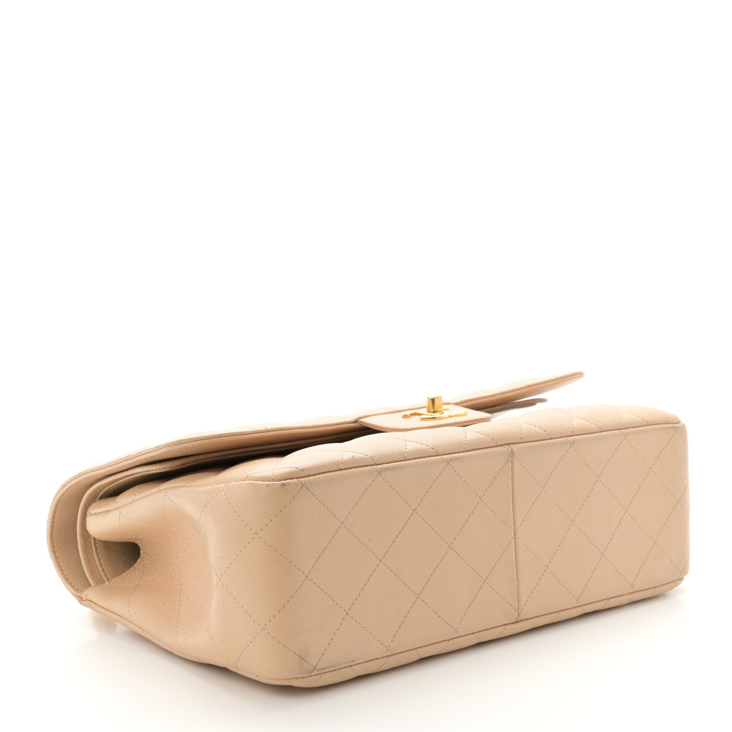 Chanel Caviar Quilted Jumbo Double Flap Beige Clair 4 of 10