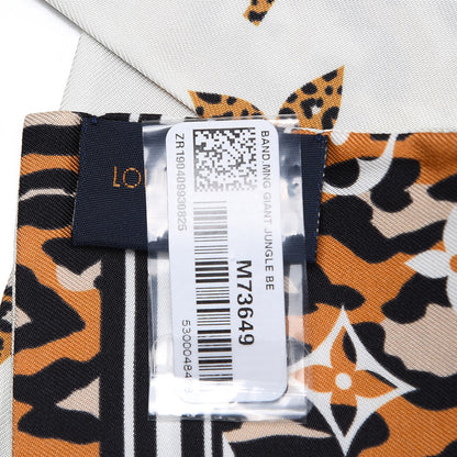 Louis Vuitton Silk Monogram Giant Jungle Bandeau Ivory 5 of 6