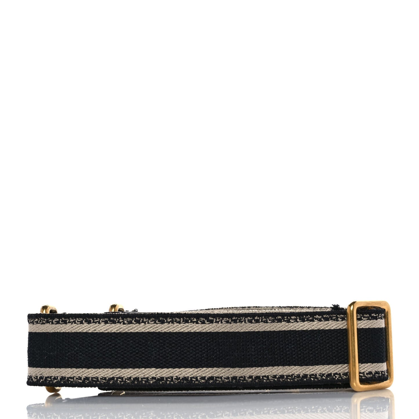 Canvas Embroidered Shoulder Strap Black