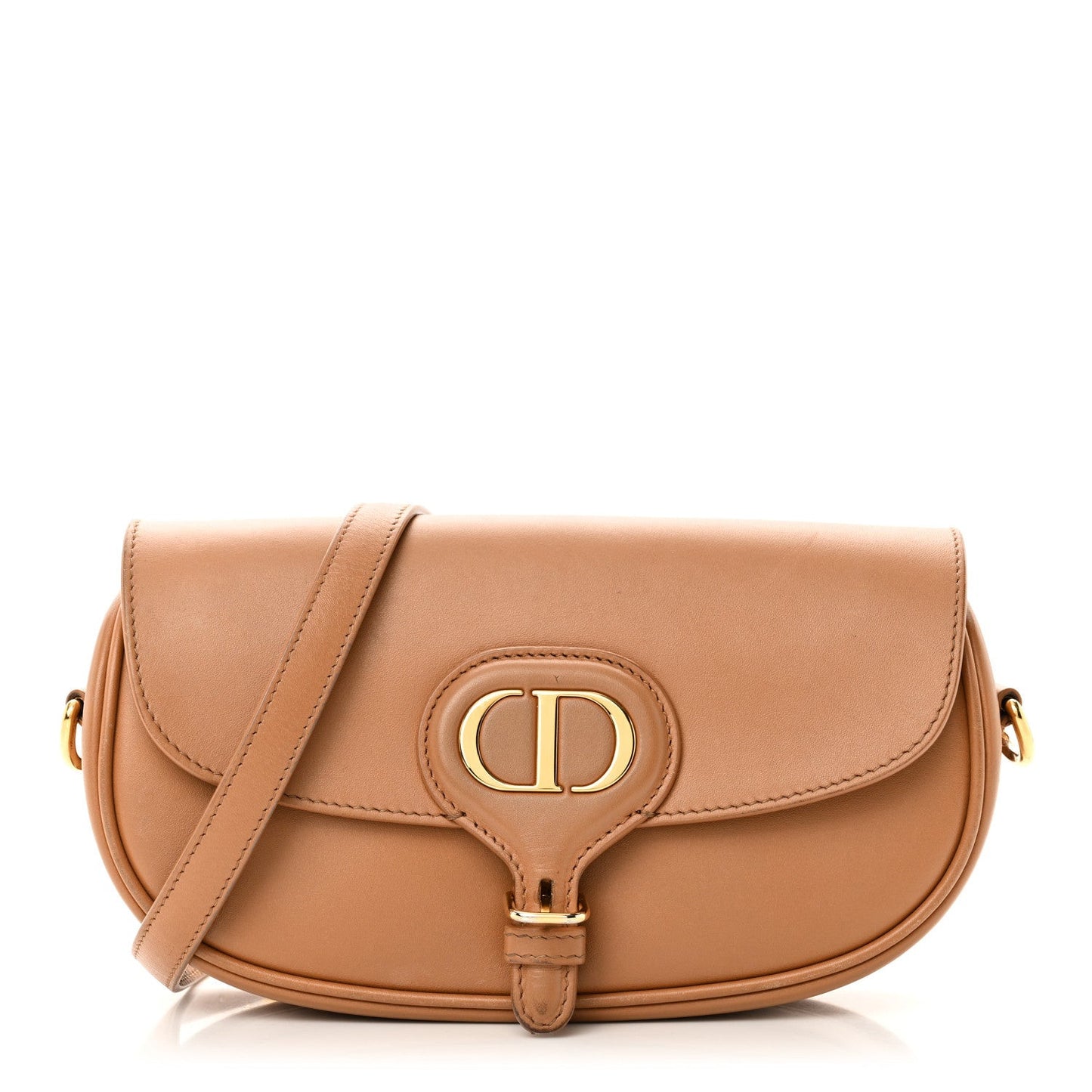 Box Calfskin East West Bobby Bag Cognac