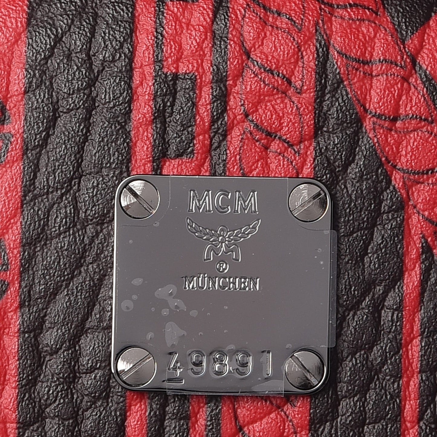 Visetos Baroque Print Medium Stark Backpack Black Red