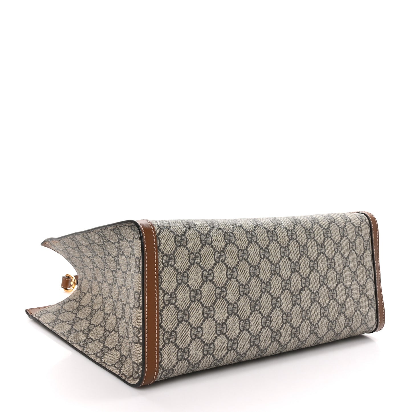 GG Supreme Monogram Medium Padlock Tote Beige Cuir