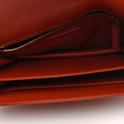Saint Laurent Smooth Calfskin Le Maillon Satchel Orange 5 of 7