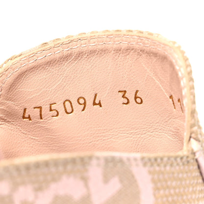 Gucci Monogram Macro GG Nappa Charlotte Womens Princetown Slippers 36 Beige Perfect Pink 9 of 11