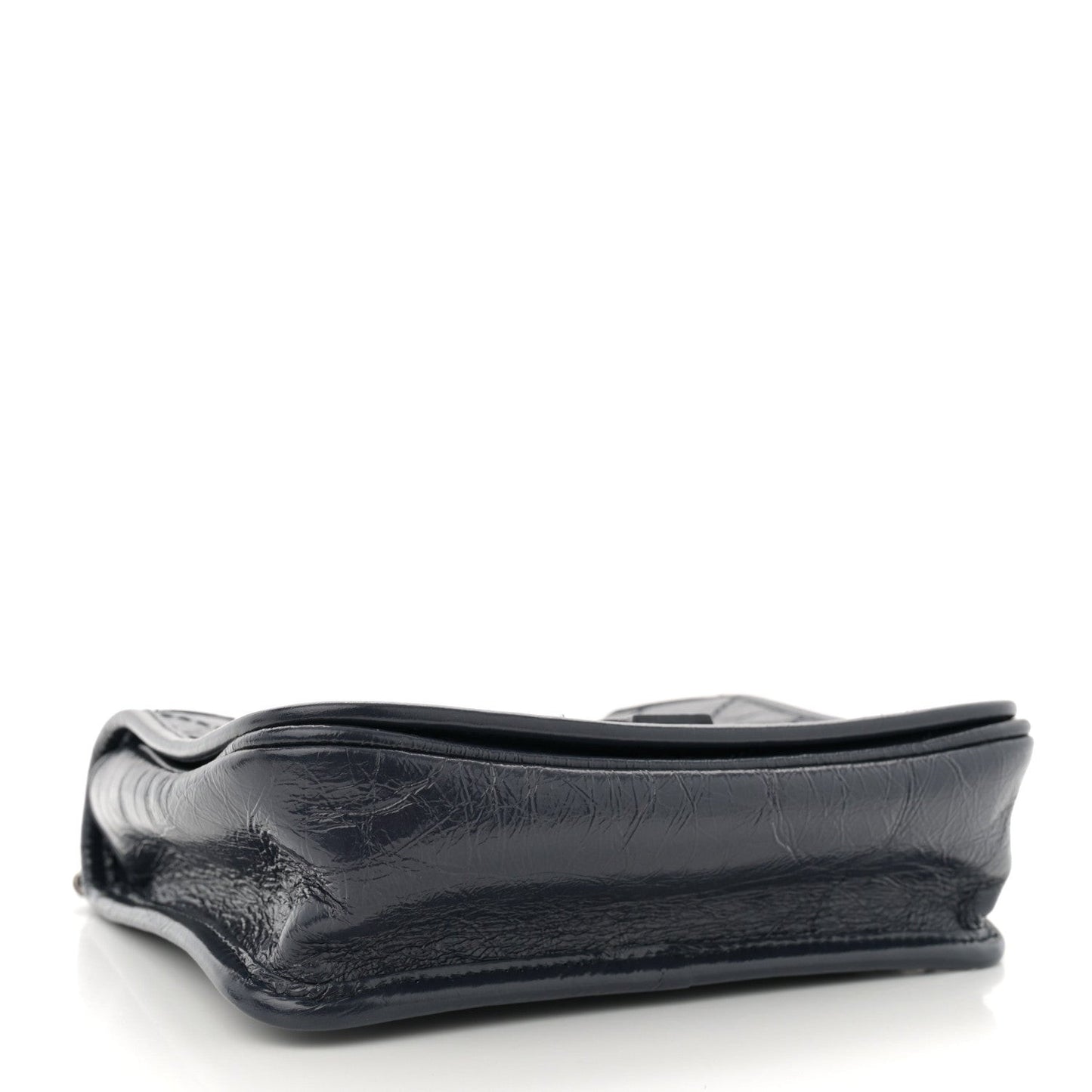 Crinkled Calfskin Matelasse Monogram Niki Chain Wallet Deep Marine