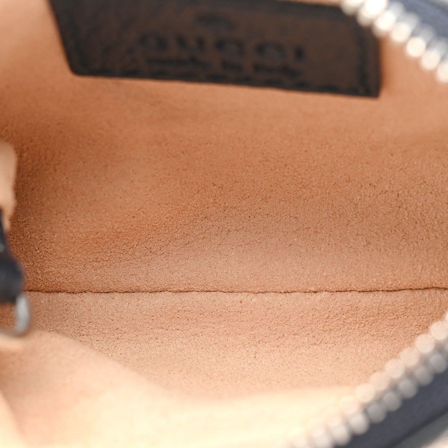 GG Supreme Monogram Web Ophidia Key Case Beige Blue