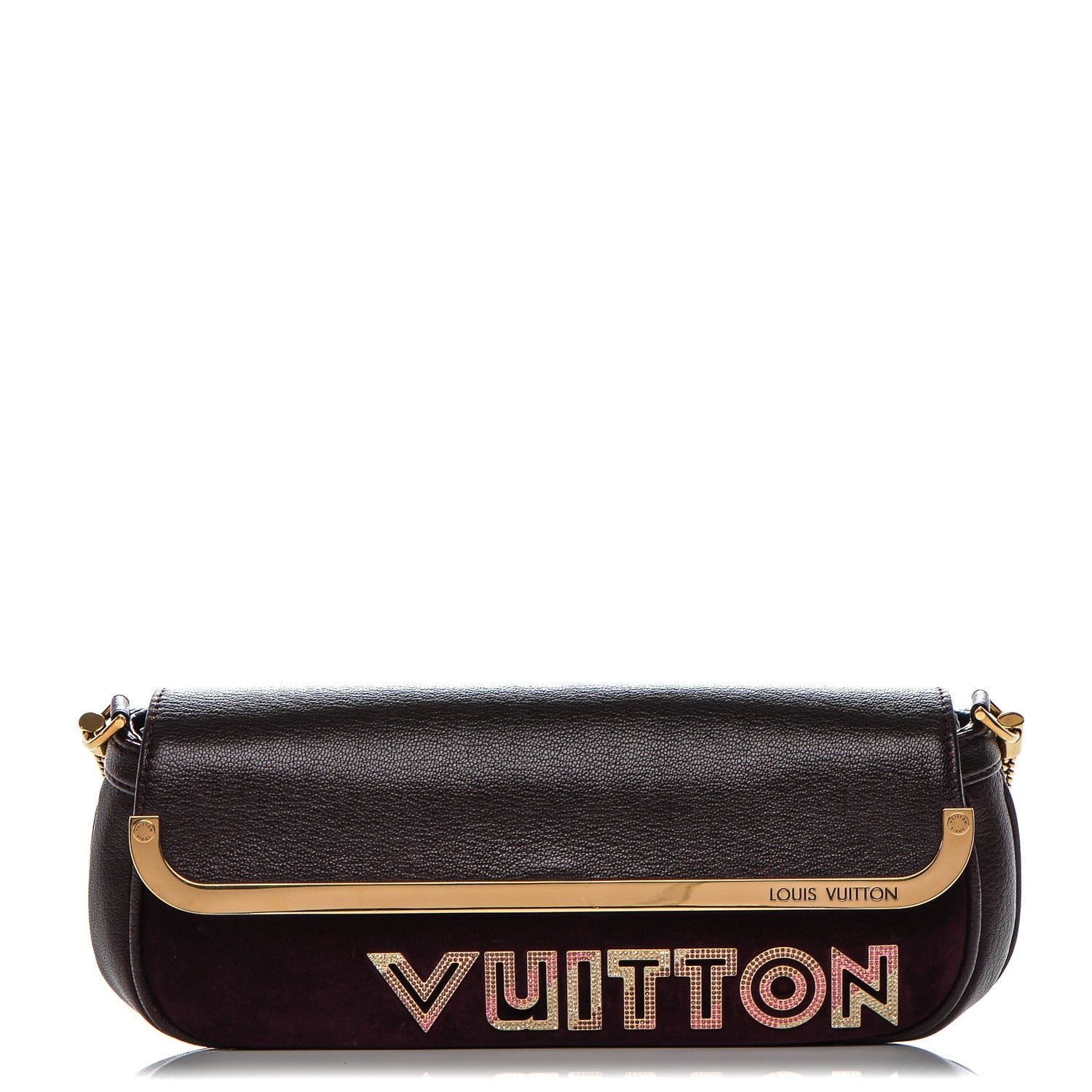Louis Vuitton Chevre Suede Crystal Avant Garde Pochette Prune 1 of 6