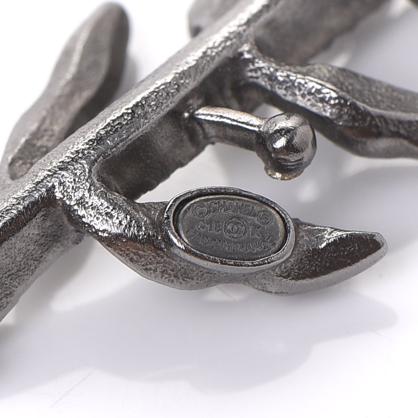 Pearl Crystal CC Drop Earrings Silver