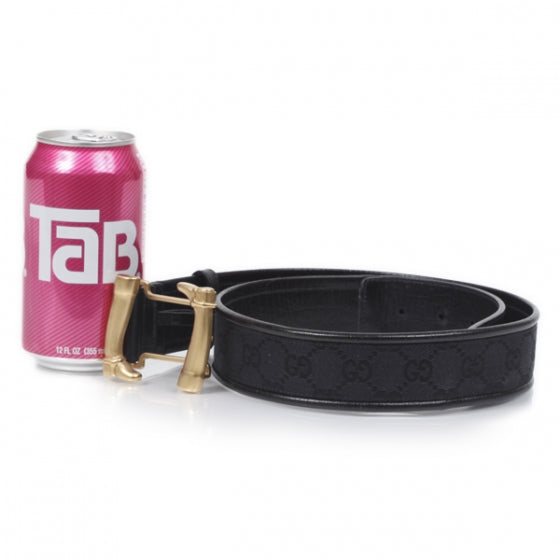 Gucci Monogram Boot Buckle Belt 80 32 Black 3 of 6