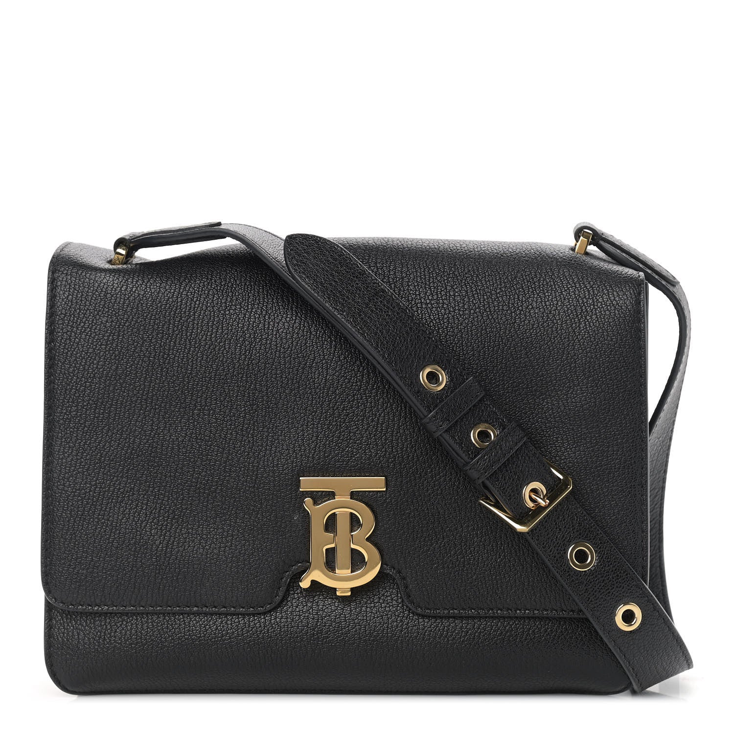 Burberry Grained Calfskin Medium TB Bag Black 1 of 12