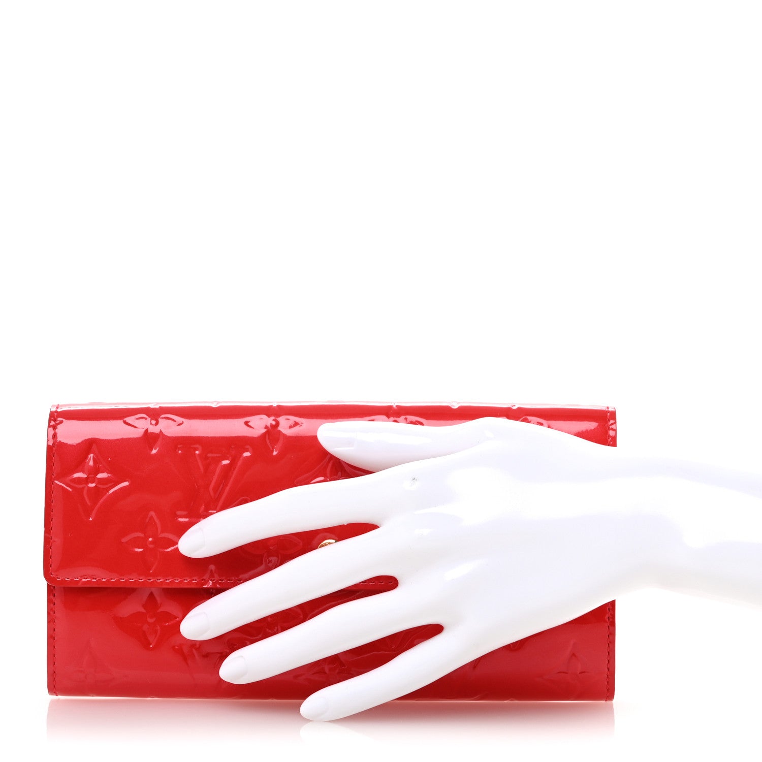 Louis Vuitton Vernis Sarah Wallet Rouge Grenadine 2 of 10