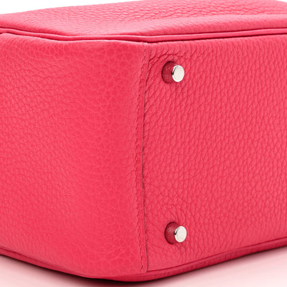 Hermes Taurillon Clemence Mini Lindy 20 Framboise 9 of 10