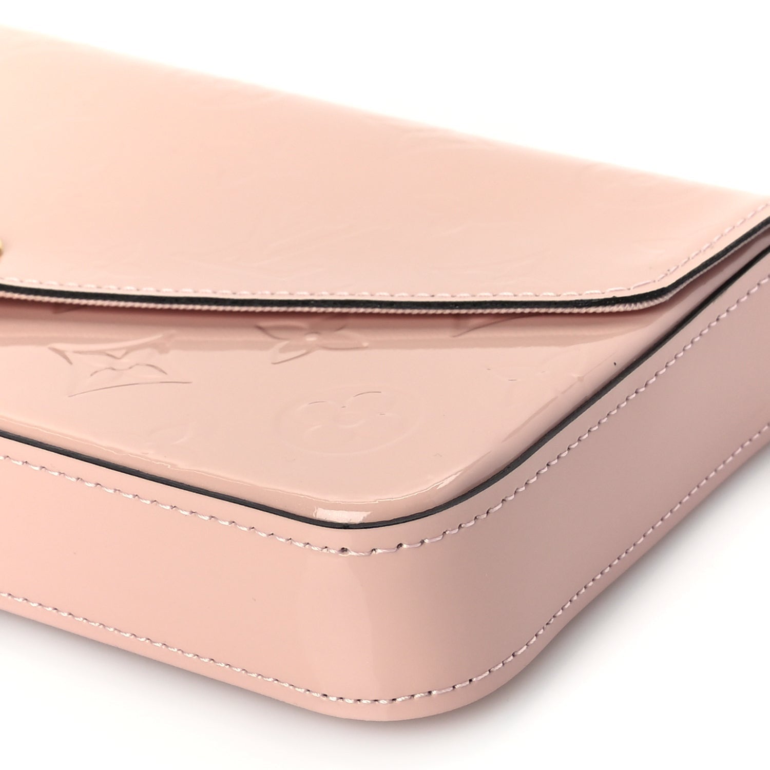 Louis Vuitton Vernis Felicie Chain Wallet  Rose Ballerine 8 of 9