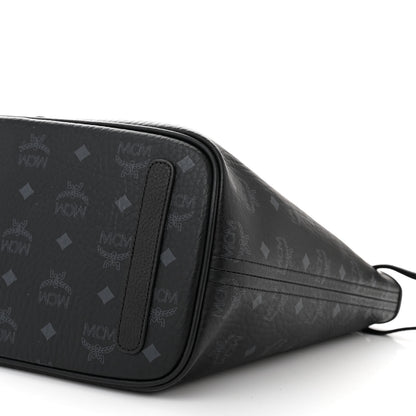 MCM Visetos Medium Liz Reversible Shopper Tote Black 14 of 16