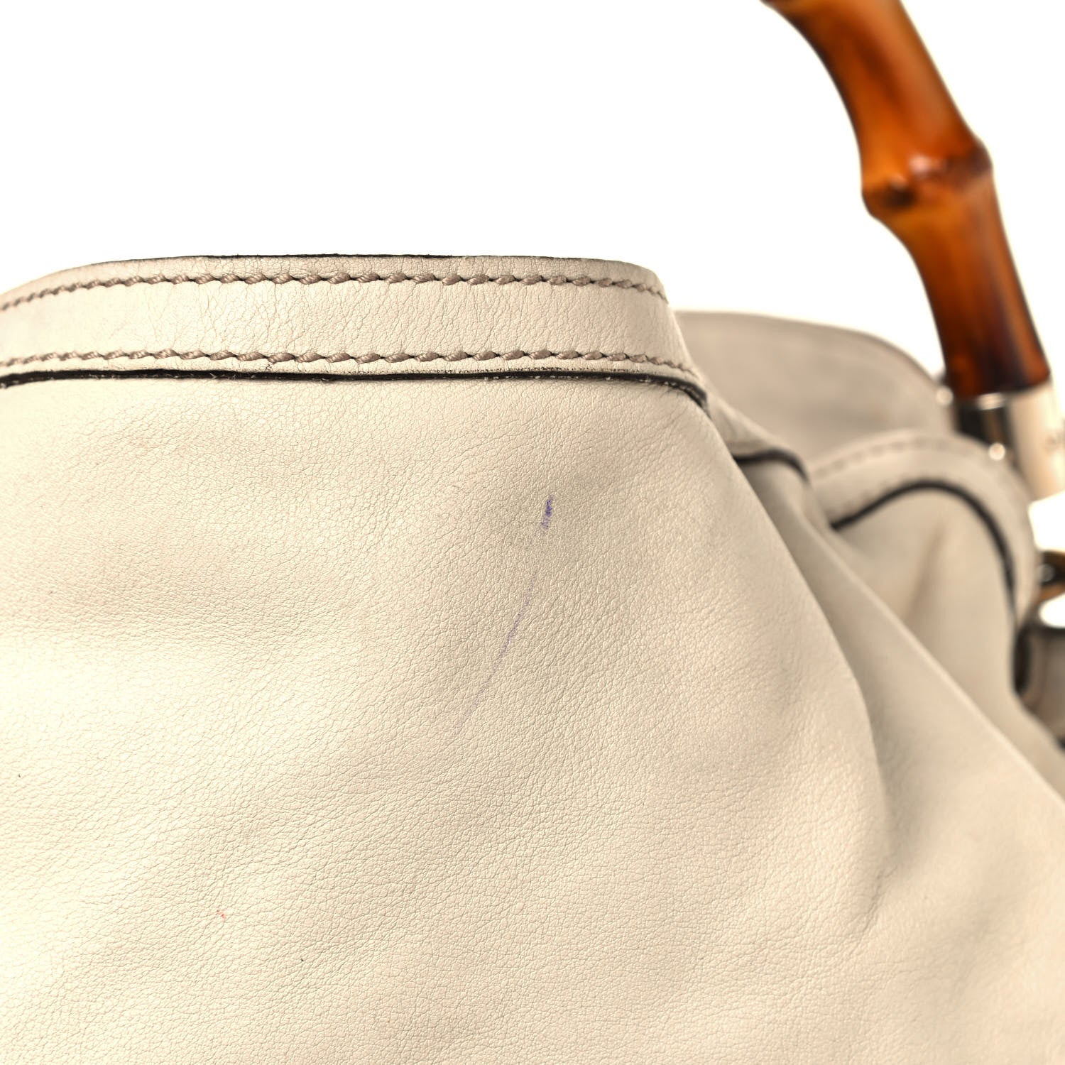 Gucci Calfskin Peggy Bamboo Top Handle Hobo Ivory 13 of 23