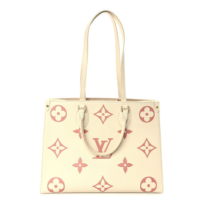 Louis Vuitton Empreinte Monogram Giant Onthego MM Creme Rose Trianon 1 of 8