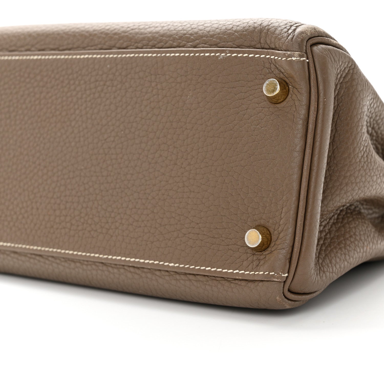 Hermes Taurillon Clemence Kelly Retourne 28 Etoupe 9 of 15