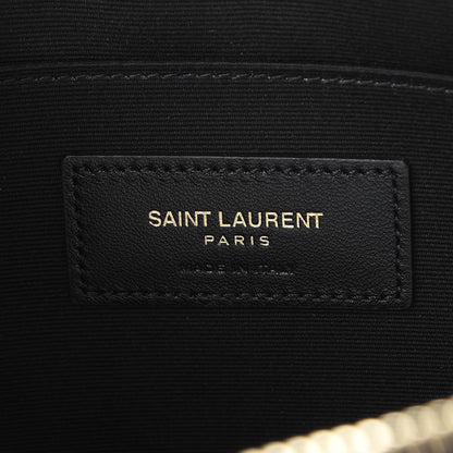 Saint Laurent Calfskin Matelasse Chevron Monogram Document Holder Black 6 of 8