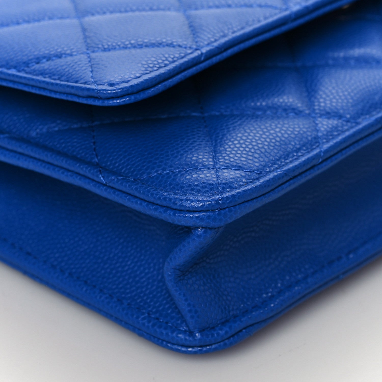 Chanel Caviar Quilted Wallet On Chain WOC Blue 8 of 10