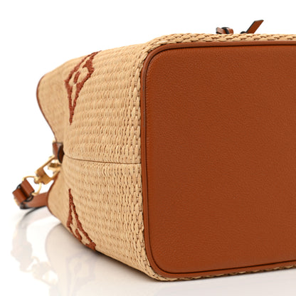 Louis Vuitton Raffia Calfskin Monogram Neonoe MM Tan 8 of 9