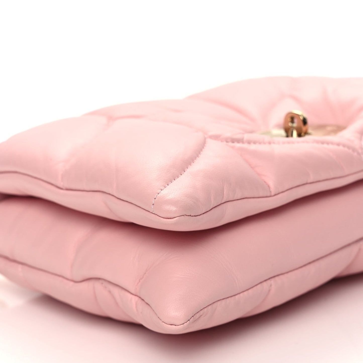 Nappa Pillow Quilted Little Softie Bag Powder Rose