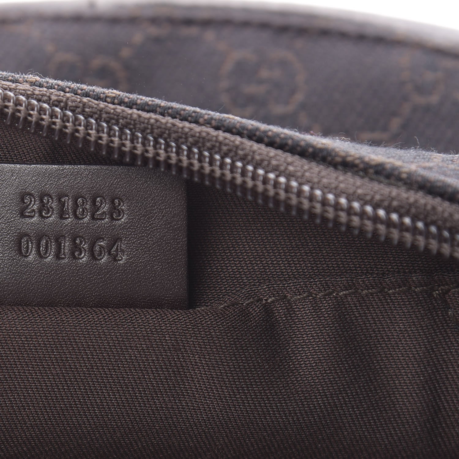 Gucci Denim Monogram Half Moon Hobo Dark Brown 7 of 12