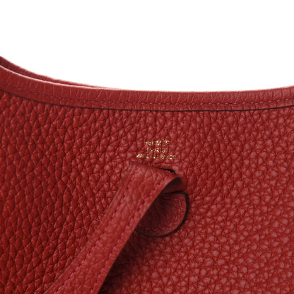 Hermes Taurillon Clemence Evelyne TPM Rouge Casaque 9 of 11