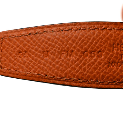 Hermes Epsom Swift 24mm Mini Constance H Belt 95 38 Orange Black 5 of 7