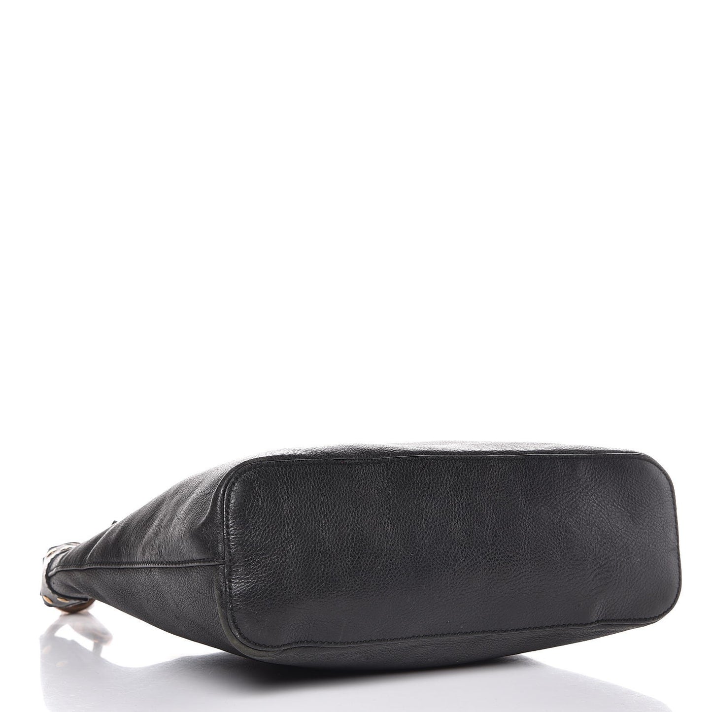 Pebbled Calfskin Shoulder Bag Black