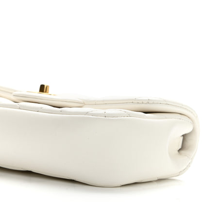 Chanel Lambskin Quilted Mini Heart Charms Flap White 10 of 13