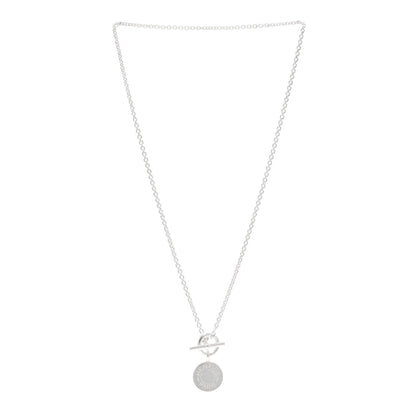 Hermes Sterling Silver Amulettes H Confettis Pendant Necklace 3 of 5