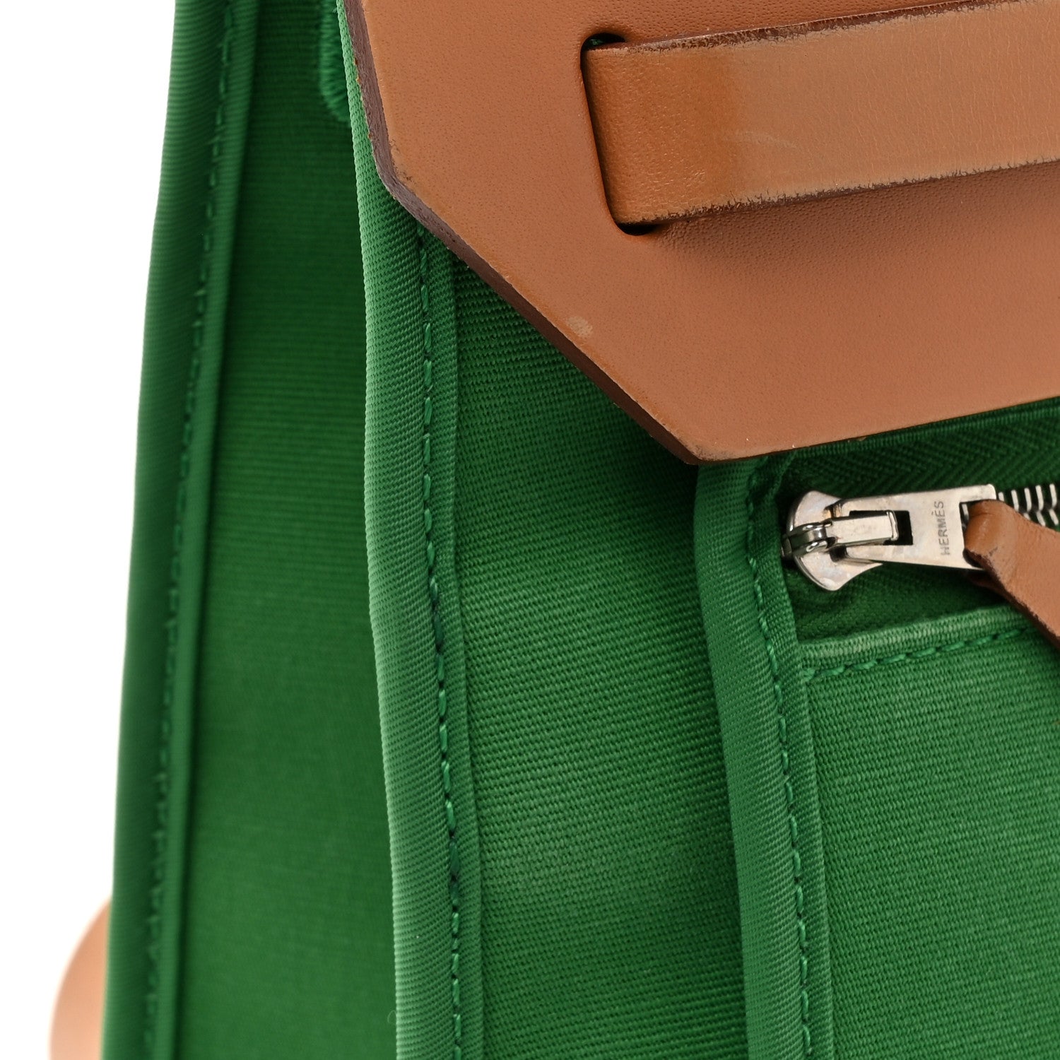 Hermes Vache Hunter Toile Herbag Zip 31 PM  Bambou Natural 16 of 17