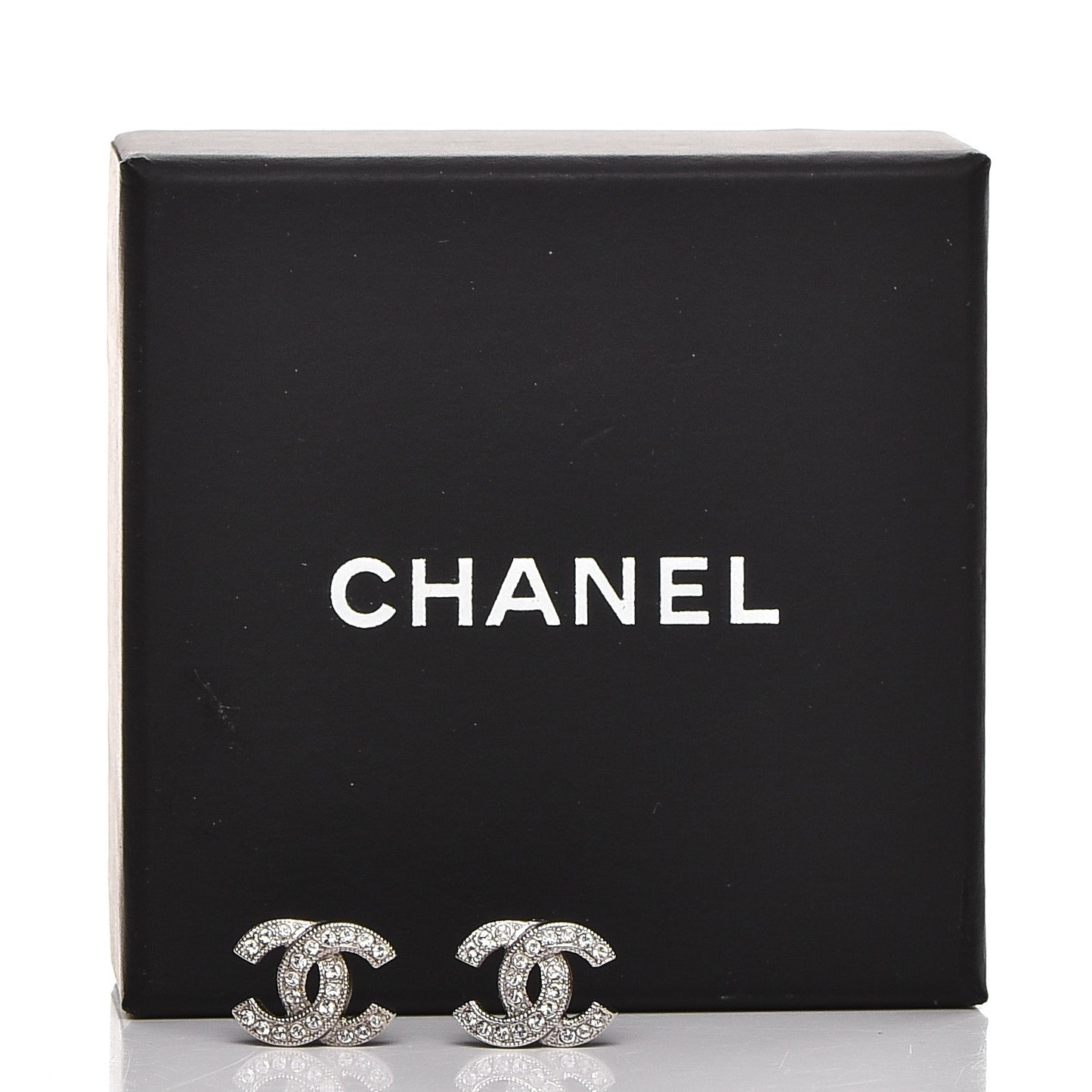 Crystal CC Earrings Silver