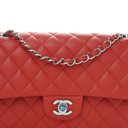 Chanel Lambskin Quilted Medium Double Flap Red 7 of 10