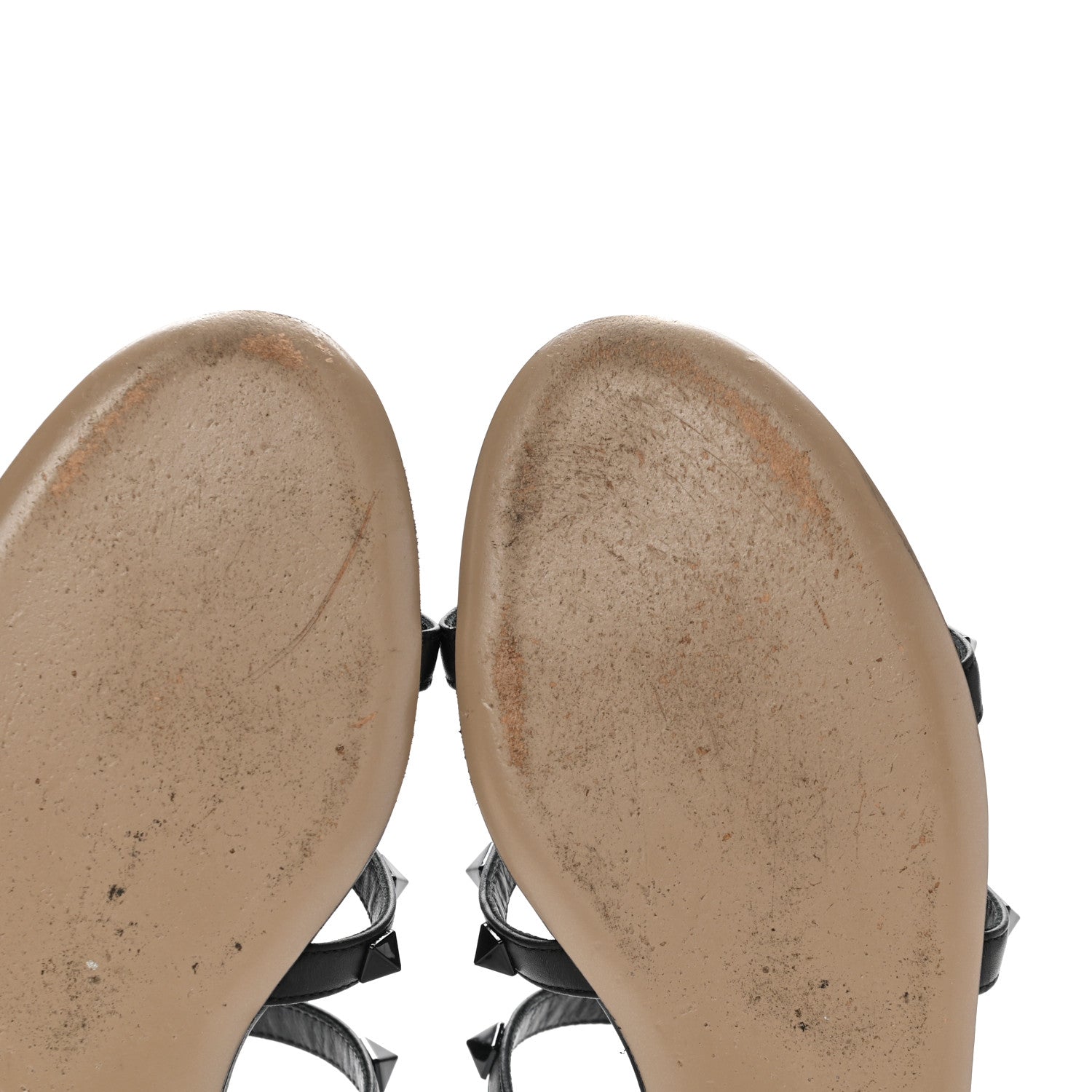 Valentino Garavani Nappa Monochrome Rockstud Caged Flat Slide Sandals 37 Black 12 of 13