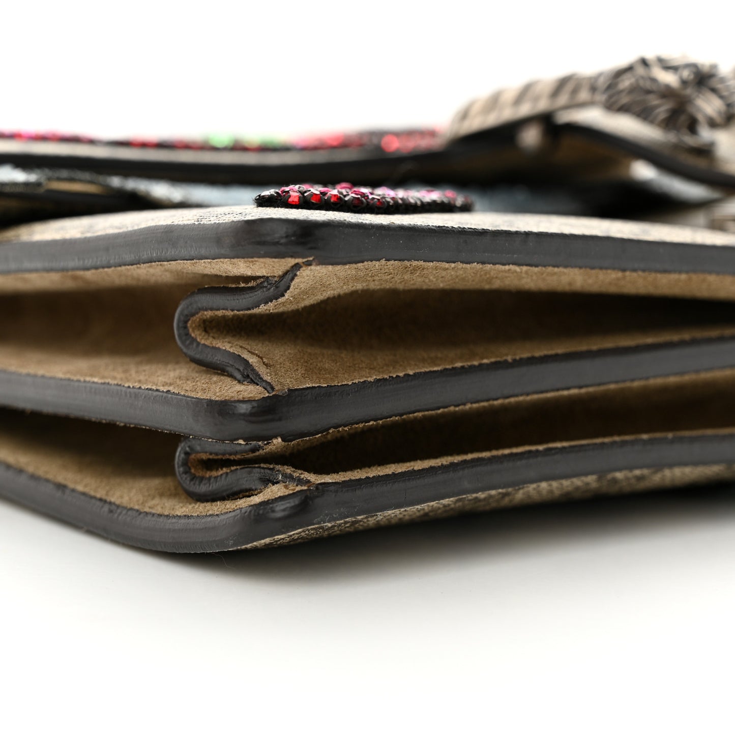 GG Supreme Monogram Lightning Embroidered Medium Dionysus Shoulder Bag Beige