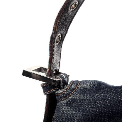Fendi Denim Mama Baguette Blue 17 of 19