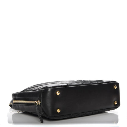 Chanel Lambskin Chevron Quilted Camera Case Black 4 of 8