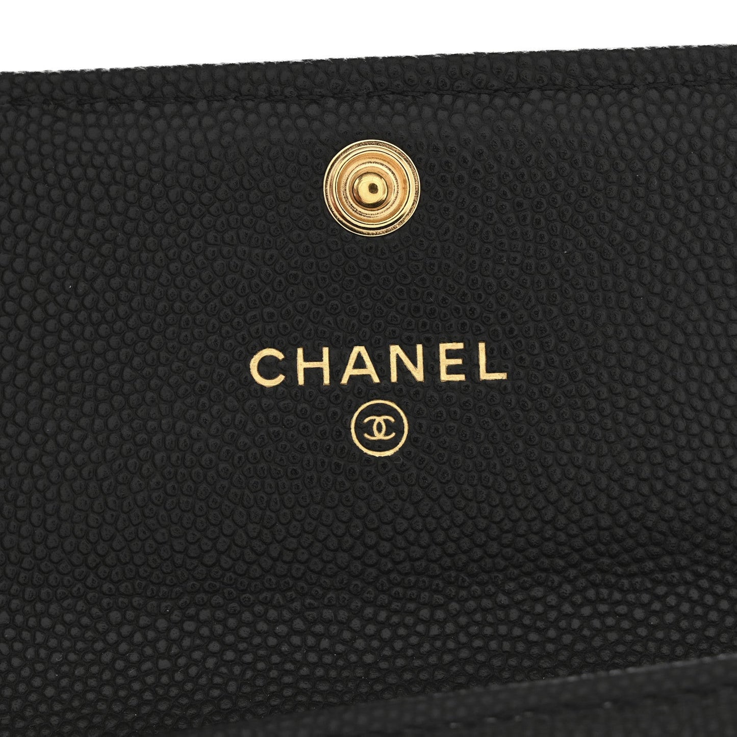 Caviar Quilted Boy Flap Card Holder Black