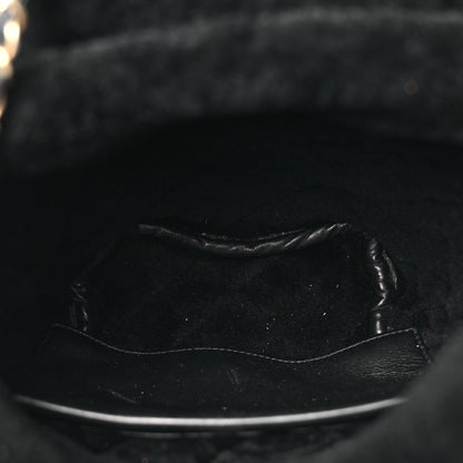 Chanel Lambskin Shearling Quilted CC Backpack Black 4 of 9