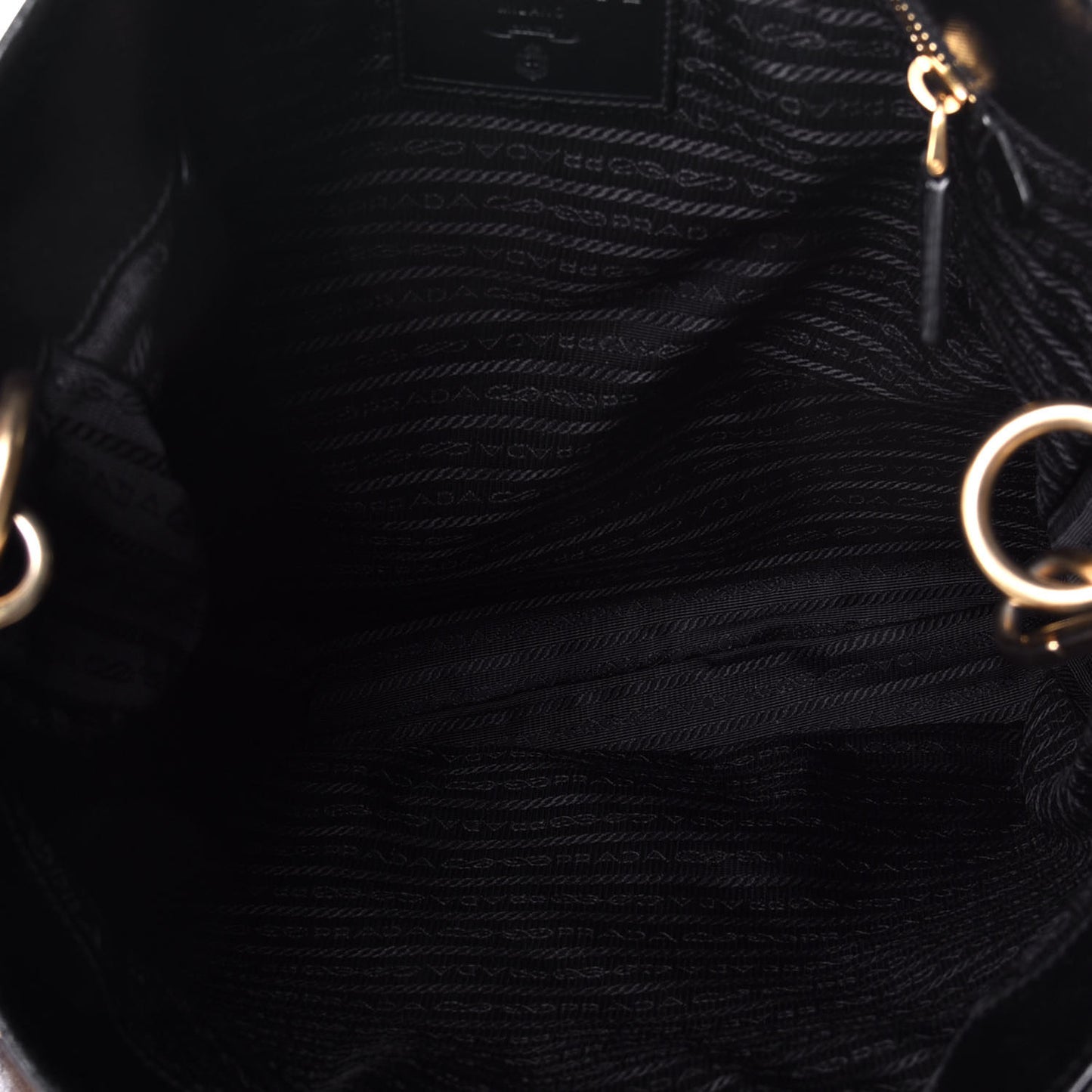 Tessuto Nylon Fur Front Pocket Tote Black