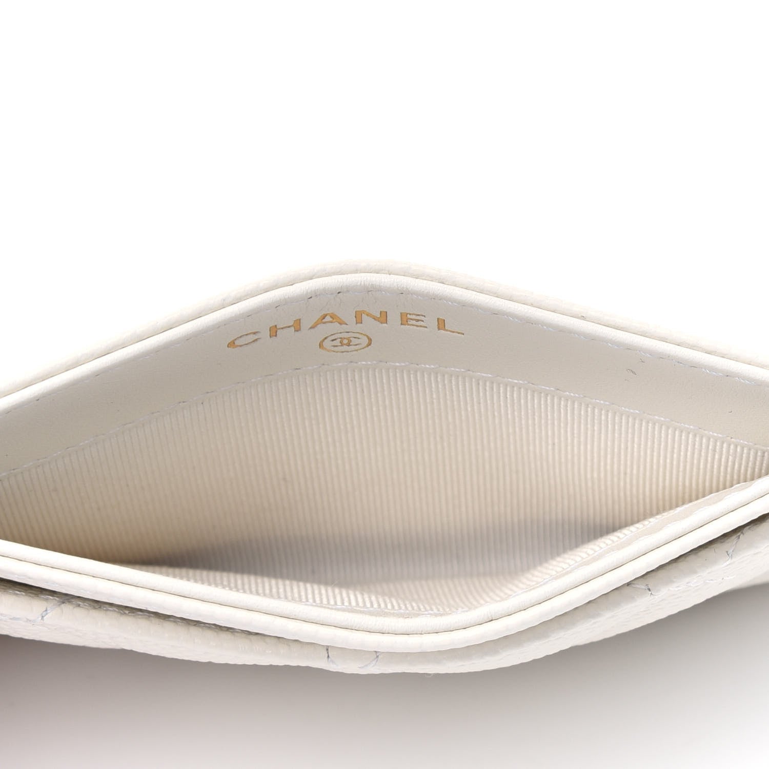 Chanel Caviar Quilted Card Holder White 3 of 3