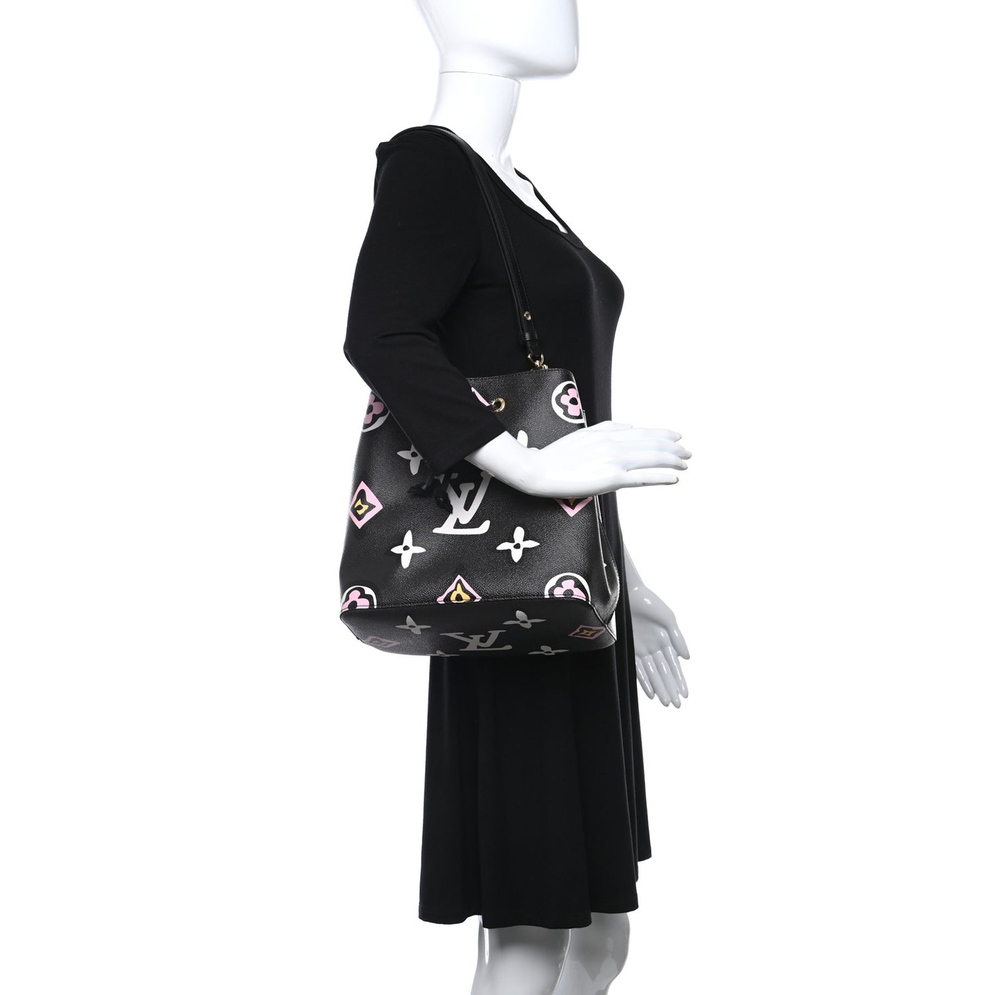 Monogram Giant Wild At Heart Neonoe MM Black