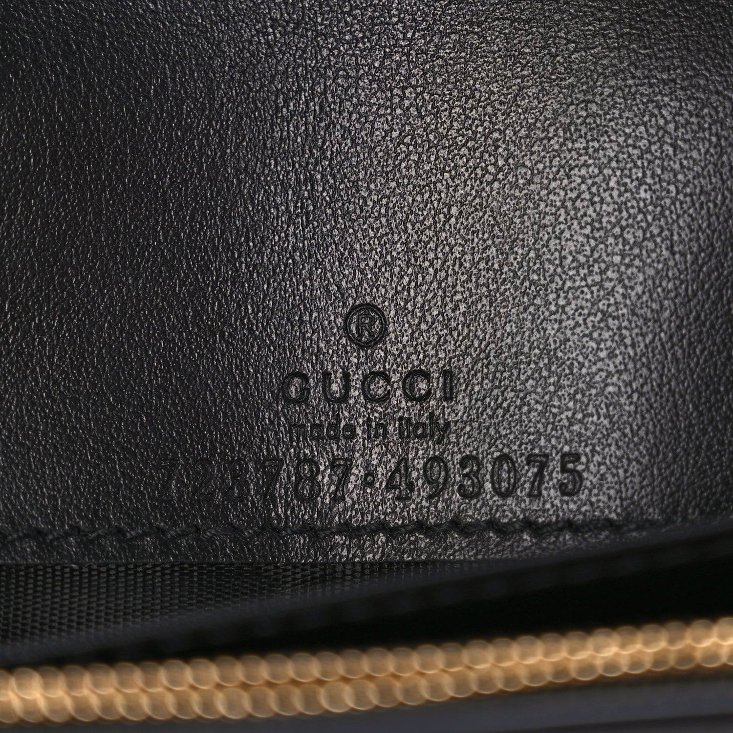 Gucci Calfskin GG Matelasse Chain Wallet Black 5 of 9
